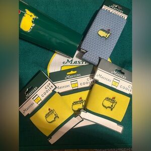 Masters Yellow and Green Golf Cup Coolers